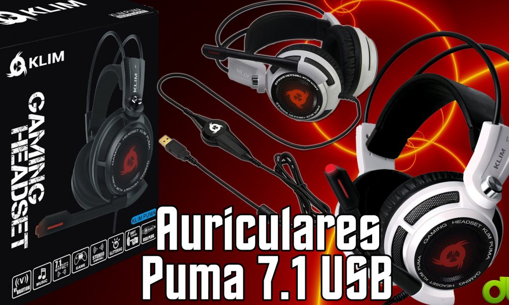 Auriculares 7.1 USB Klim Puma con vibración y luz LED Unboxing y Overview