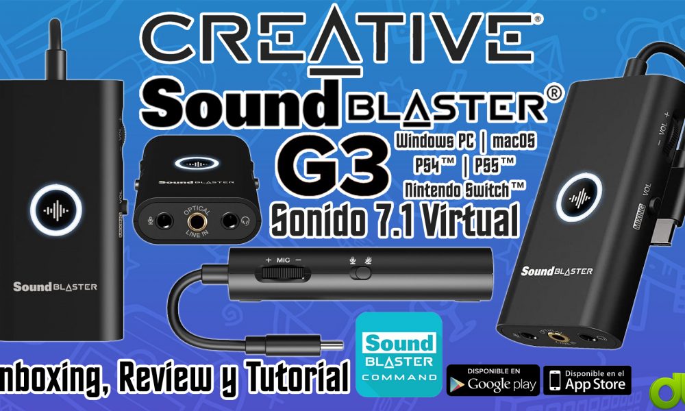 Sound Blaster G3 Amplificador DAC USB Escucha   los Pasos y Mejora Sonido PS4 PS5 Switch PC MAC Review y Tutorial