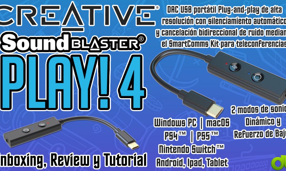 Creative Sound Blaster Play 4 Auto Mutea Micrófono y Quita Ruido Entrada y Salida Unboxing y Review